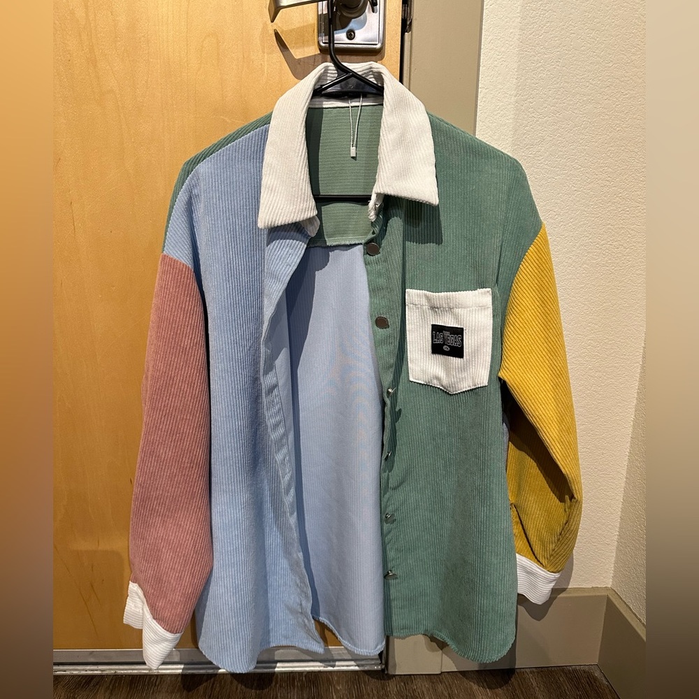Color block throw over
